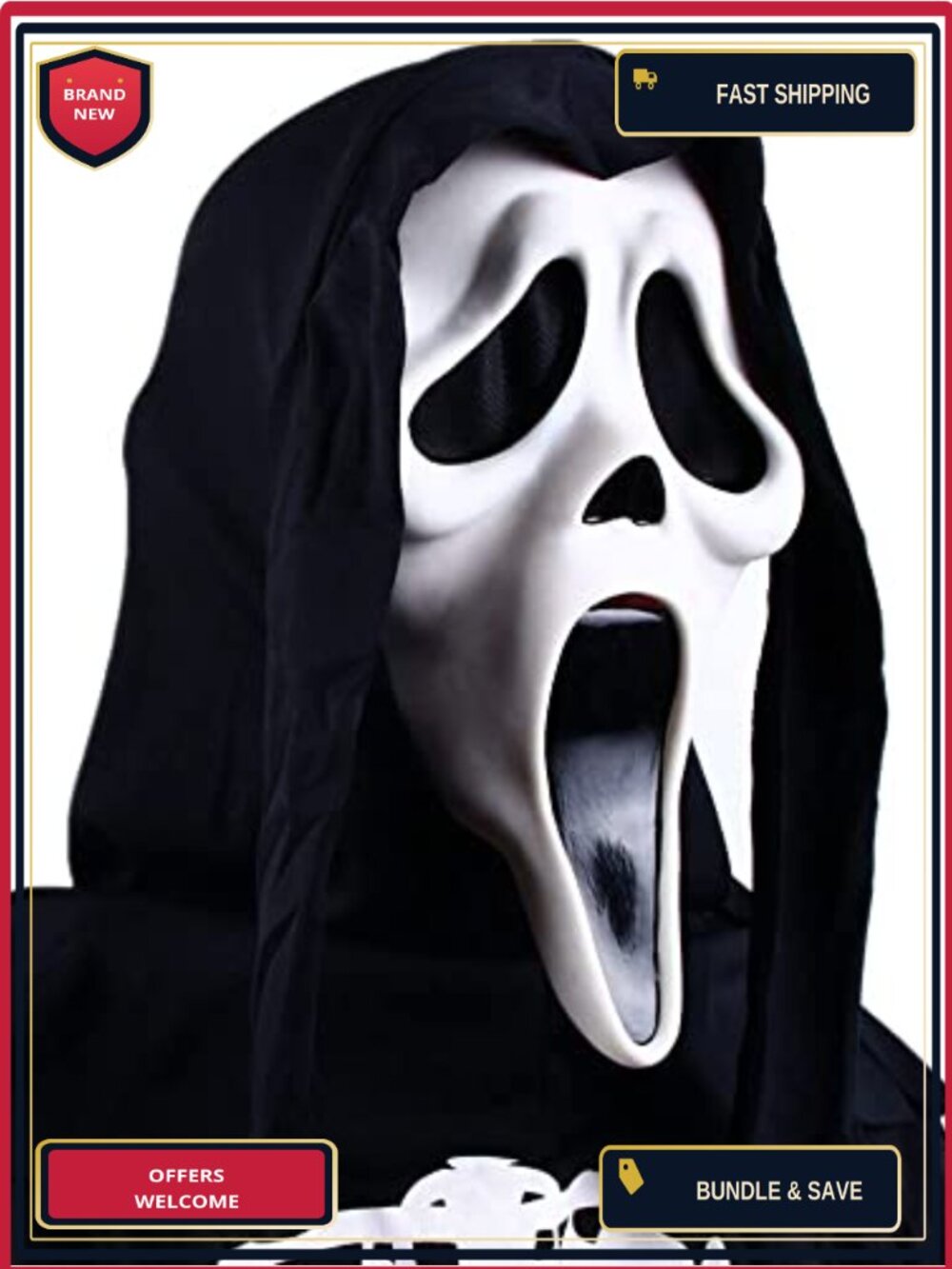 Halloween Latex Skull Mask Scary Horror Full Head Cosplay Costume Prop